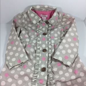 Genuine kids from Oshkosh polkadot jacket 4t girls